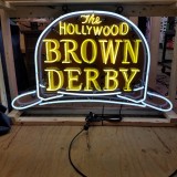 New Brown Derby Painted Metal Neon Sign 54"W x 36"H